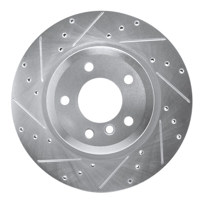 R1 Concepts R1 11-16 BMW Z4 Rear Left Drilled & Slotted Silver Brake Rotor