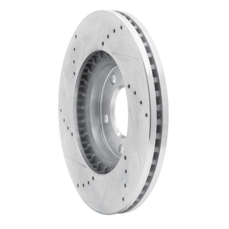 R1 Concepts R1 07-08 Ford Edge Front Right Drilled & Slotted Silver Brake Rotor