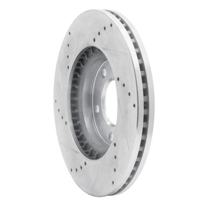 R1 Concepts R1 07-08 Ford Edge Front Right Drilled & Slotted Silver Brake Rotor