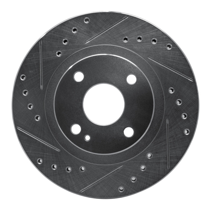 R1 Concepts R1 99-03 Mazda Protege Front Left Drilled & Slotted Silver Brake Rotor