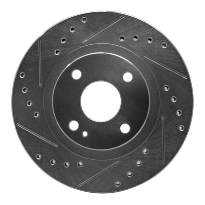 R1 Concepts R1 99-03 Mazda Protege Front Left Drilled & Slotted Silver Brake Rotor
