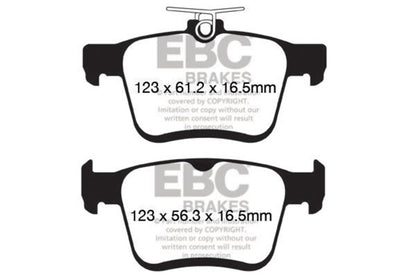 EBC Racing 13-17 Volkswagen Golf (Mk7) RP-1 Race Rear Brake Pads