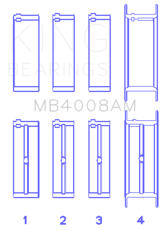 King Engine Bearings Nissan VG20E/VG20DET V6 (Size +1.0) Main Bearing Set