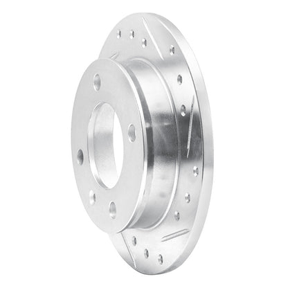 R1 Concepts R1 78-80 Ford Fiesta (USA/Canada) Front Right Drilled & Slotted Silver Brake Rotor