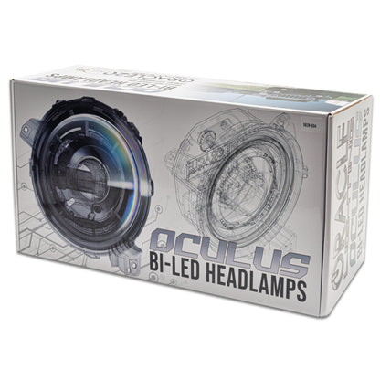ORACLE Lighting Oracle Oculus Bi-LED Projector Headlights for Jeep JL/Gladiator JT Satin Silver 5500K