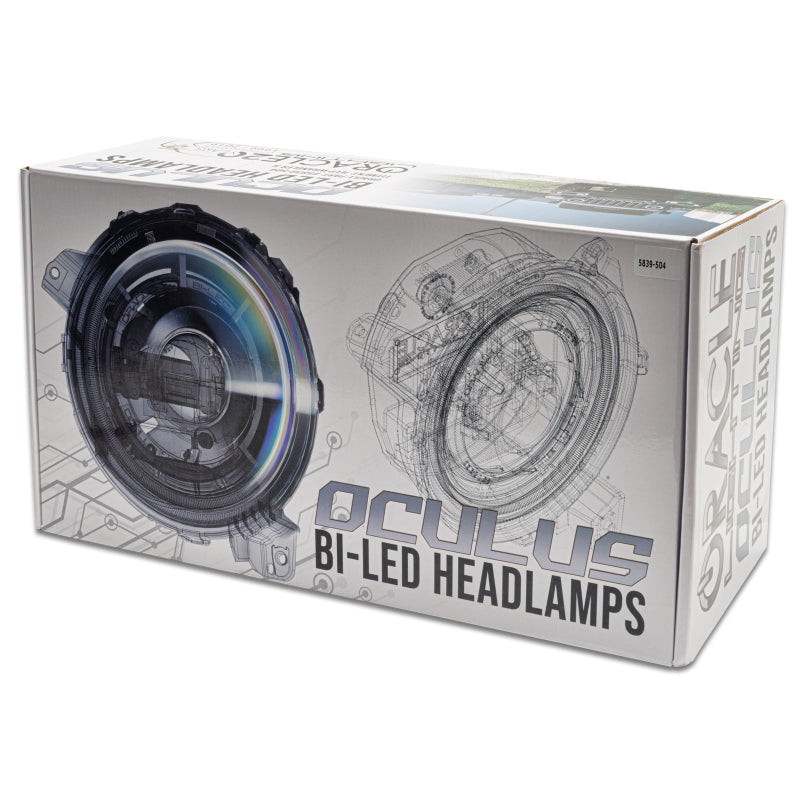 ORACLE Lighting Oracle Jeep Wrangler JL Oculus Bi-LED Projector Headlights- Graphite Metallic - 5500K