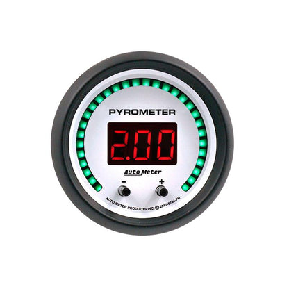 Autometer 52.4mm White Two Channel 0-2000 Degree Pyrometer (EGT) Phantom Elite Digital Gauge