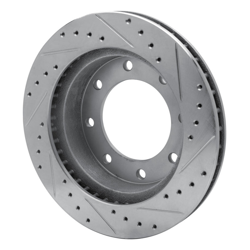 R1 Concepts R1 73-93 Dodge B300 Van (71-74) / B300 (75-80) Front Left Drilled & Slotted Silver Brake Rotor