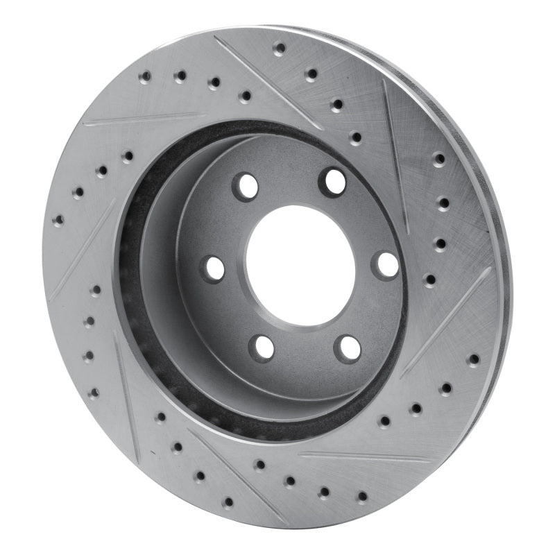 R1 Concepts R1 97-02 Dodge Dakota 4WD Front Left Drilled & Slotted Silver Brake Rotor