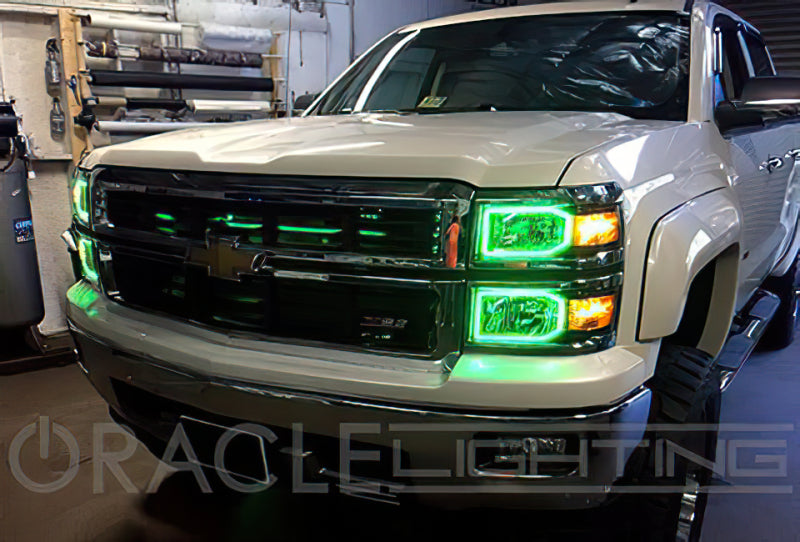ORACLE Lighting Oracle Chevy Silverado 14-15 Halo Kit Non-Projector Style - w/ Simple Controller