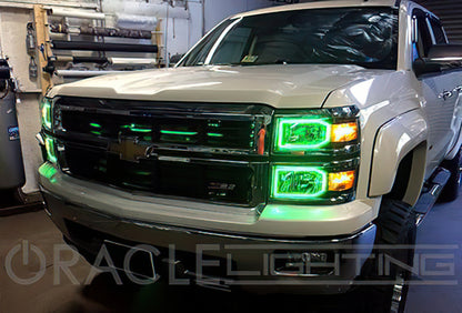 ORACLE Lighting Oracle Chevrolet Silverado 14-15 Halo Kit Non-Projector Style - ColorSHIFT