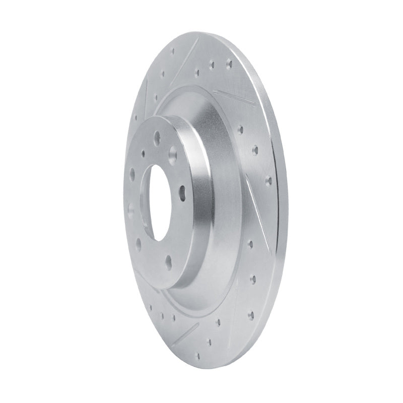 R1 Concepts R1 13-25 Mazda CX-30 Rear Left Drilled & Slotted Silver Brake Rotor