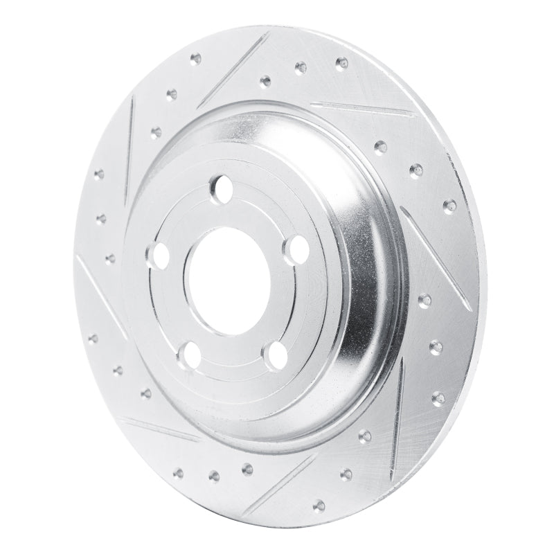 R1 Concepts R1 22-25 Ford Maverick Rear Left Drilled & Slotted Silver Brake Rotor