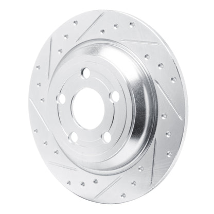 R1 Concepts R1 22-25 Ford Maverick Rear Left Drilled & Slotted Silver Brake Rotor