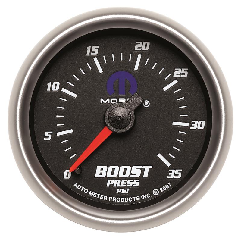 AutoMeter Gauge Boost 2-1/16in. 35PSI Mechanical Black Mopar