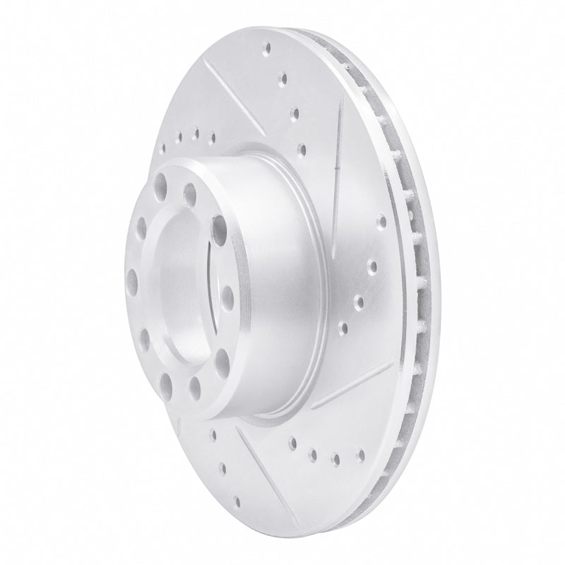 R1 Concepts R1 72-74 Mercedes-Benz 350SL Front Right Drilled & Slotted Silver Brake Rotor