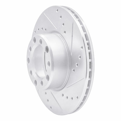 R1 Concepts R1 72-74 Mercedes-Benz 350SL Front Right Drilled & Slotted Silver Brake Rotor
