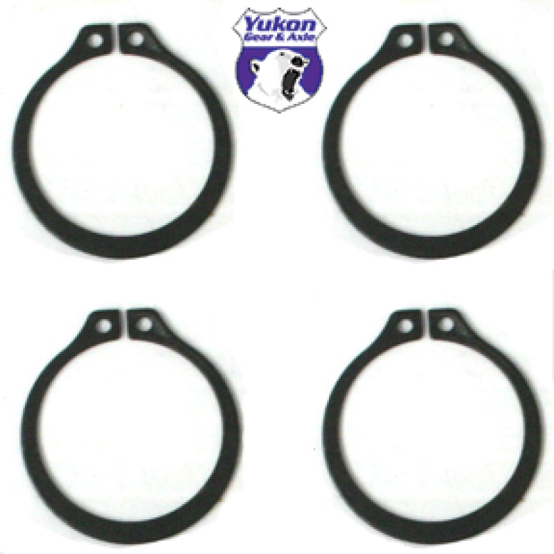 Yukon Gear & Axle Yukon Gear (4) Full Circle Snap Rings / Fits Dana 60 733X U-Joint w/ Aftermarket Axle