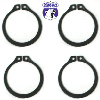 Yukon Gear & Axle Yukon Gear (4) Full Circle Snap Rings / Fits Dana 60 733X U-Joint w/ Aftermarket Axle