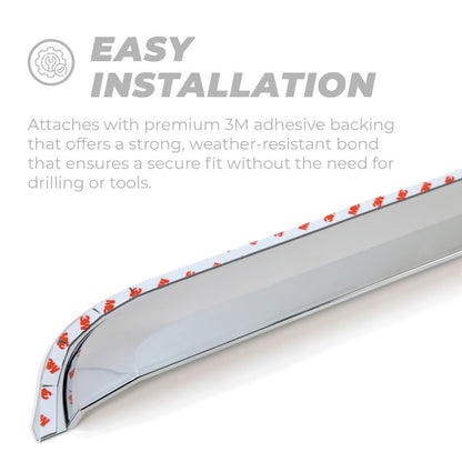 Putco 05-08 Hyundai Tucson (Set of 4) - Tape On Install Element Chrome Window Visors