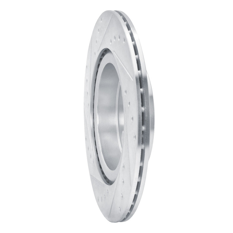 R1 Concepts R1 19-24 Infiniti QX50 Rear Right Drilled & Slotted Silver Brake Rotor