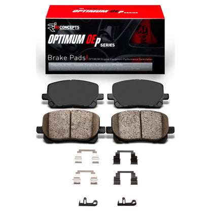 R1 Concepts R1 03-08 Pontiac Vibe Front Optimum OE Brake Pads & Hardware Kit
