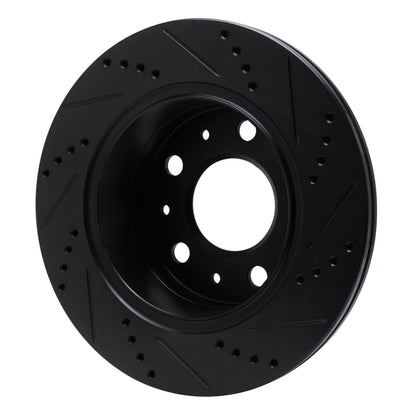 R1 Concepts R1 14-21 Ram Promaster 2500 Rear Left Drilled & Slotted Black Brake Rotor