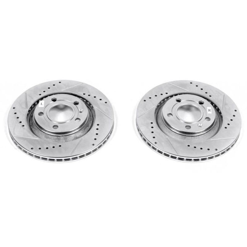 PowerStop Power Stop 04-09 Audi S4 Rear Evolution Drilled & Slotted Rotors - Pair