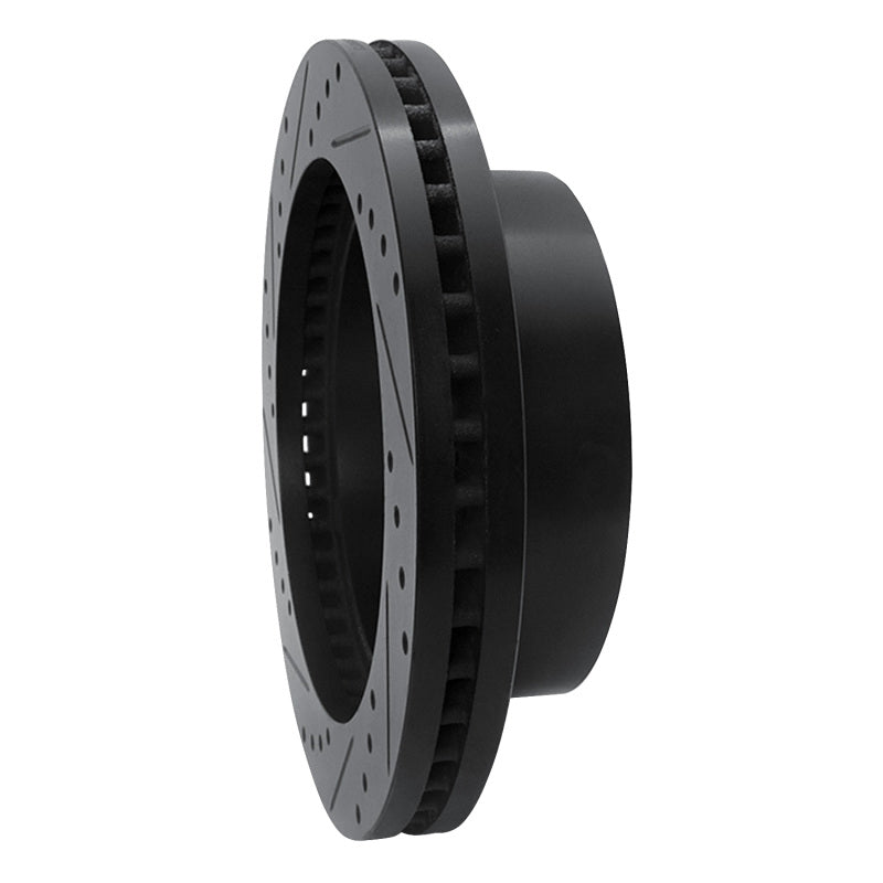 R1 Concepts R1 11-25 Chevrolet Silverado 3500 HD Front Right Drilled & Slotted Black Brake Rotor