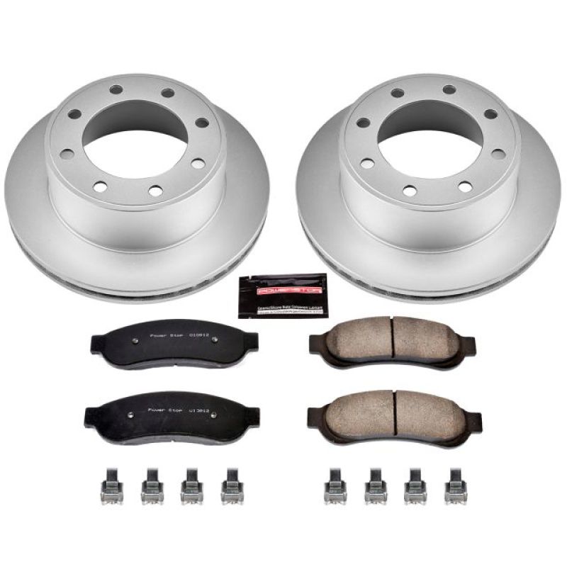PowerStop Power Stop 05-07 Ford F-350 Super Duty Rear Z17 Coated Brake Kit