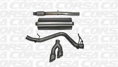 CORSA Performance Corsa 14-19 GMC Sierra/Chevy Silv 1500 Crew Cab/Std. Bed 5.3L V8 Polished  Single Side