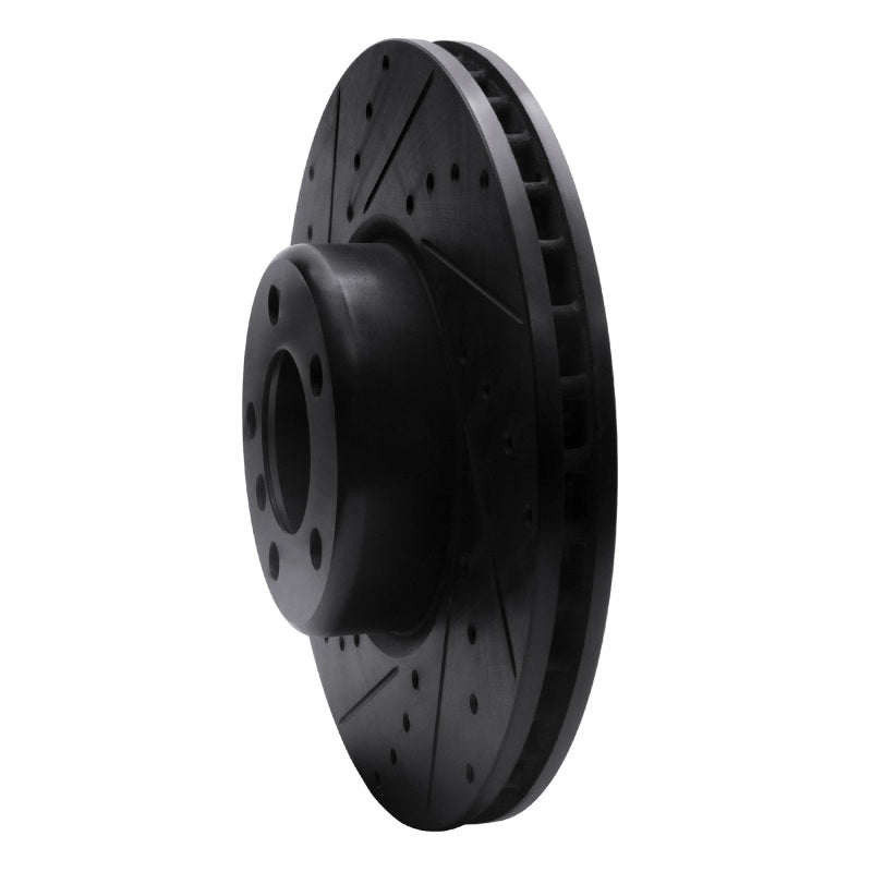R1 Concepts R1 12-21 BMW 228I Front Left Drilled & Slotted Black Brake Rotor