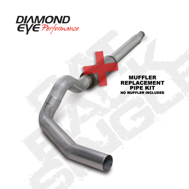 Diamond Eye Performance Diamond Eye KIT 5in Catback MFLR RPLCMENT PIPE Single AL: 94-97 FORD 7.3L F250/F350 PWRSTROKE