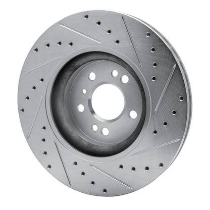 R1 Concepts R1 06-12 Mercedes-Benz ML350 Front Left Drilled & Slotted Silver Brake Rotor
