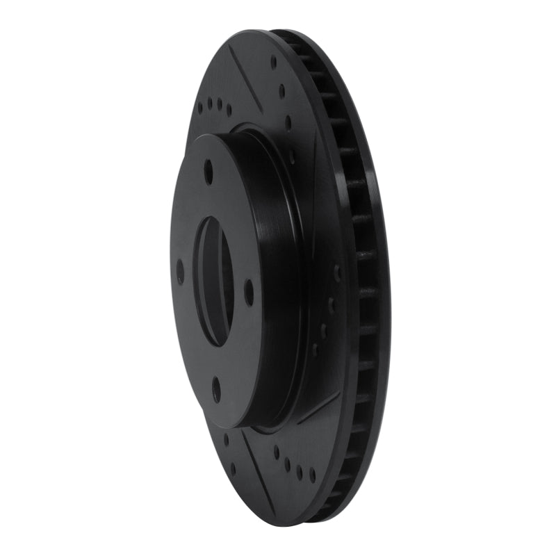 R1 Concepts R1 07-17 Nissan TIIDA (Mexico) Front Right Drilled & Slotted Black Brake Rotor