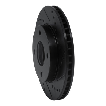 R1 Concepts R1 07-17 Nissan TIIDA (Mexico) Front Right Drilled & Slotted Black Brake Rotor