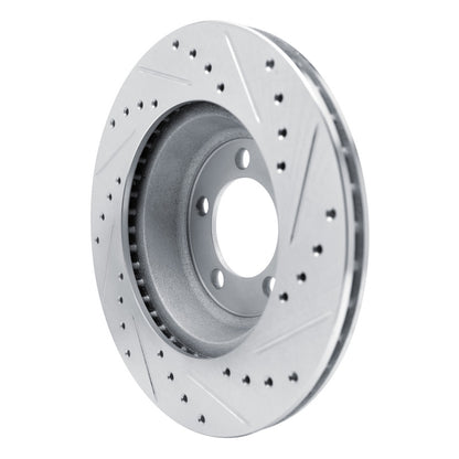 R1 Concepts R1 1965-1972 Dodge Dart Front Left Drilled & Slotted Silver Brake Rotor