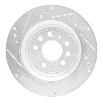 R1 Concepts R1 03-11 Cadillac BLS (Mexico) Rear Right Drilled & Slotted Silver Brake Rotor