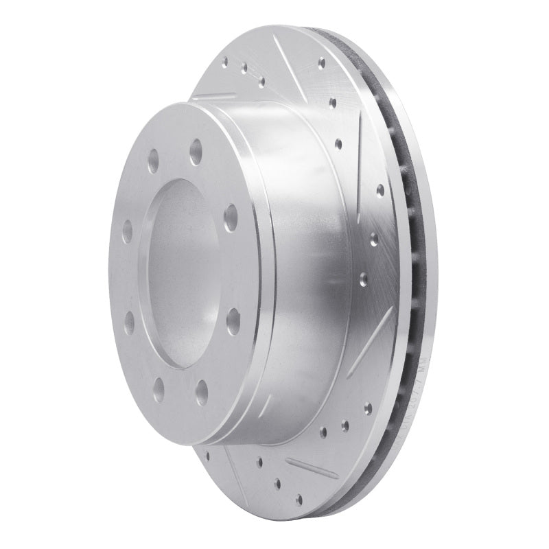 R1 Concepts R1 99-20 Chevy Silverado 2500 HD/2500 HD Classic Rear Right Drilled & Slotted Silver Brake Rotor