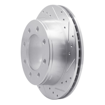 R1 Concepts R1 99-20 Chevy Silverado 2500 HD/2500 HD Classic Rear Right Drilled & Slotted Silver Brake Rotor