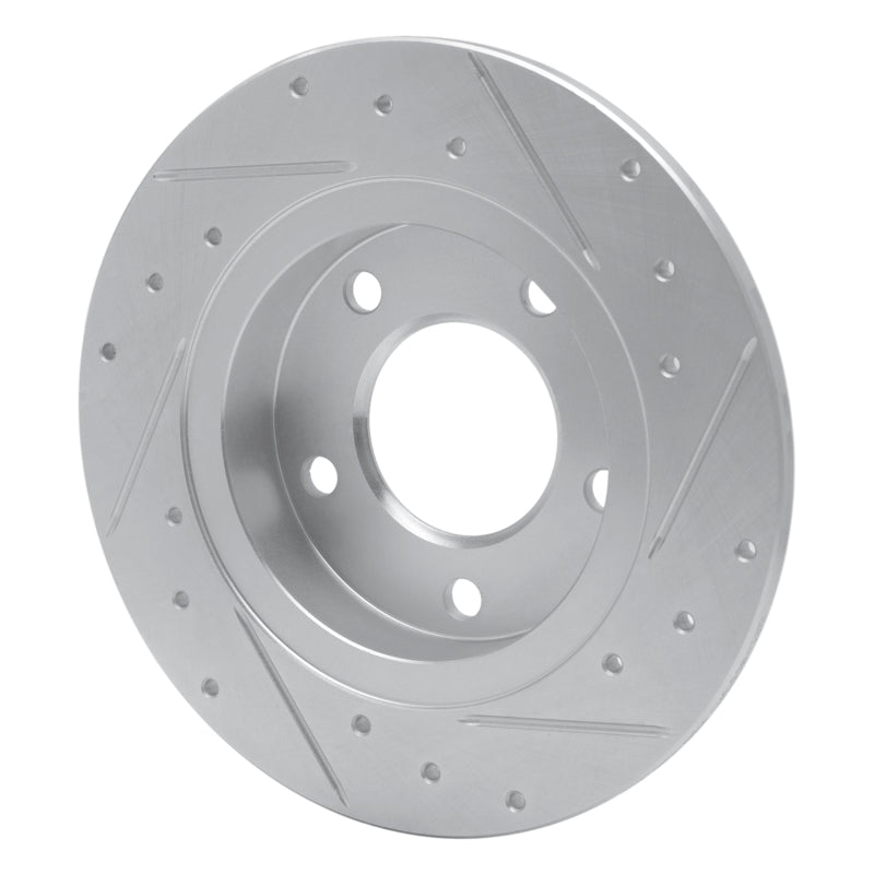 R1 Concepts R1 93-03 Ford Probe Rear Left Drilled & Slotted Silver Brake Rotor