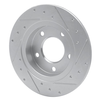 R1 Concepts R1 93-03 Ford Probe Rear Left Drilled & Slotted Silver Brake Rotor
