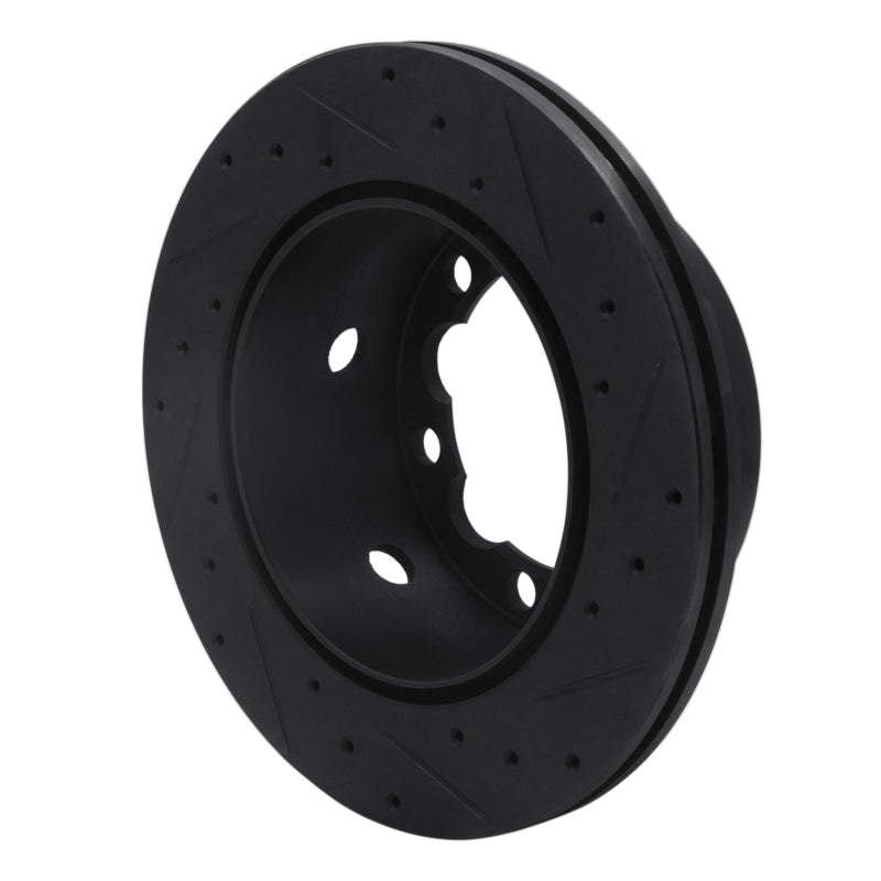 R1 Concepts R1 02-06 Dodge Sprinter 3500 Rear Left Drilled & Slotted Black Brake Rotor