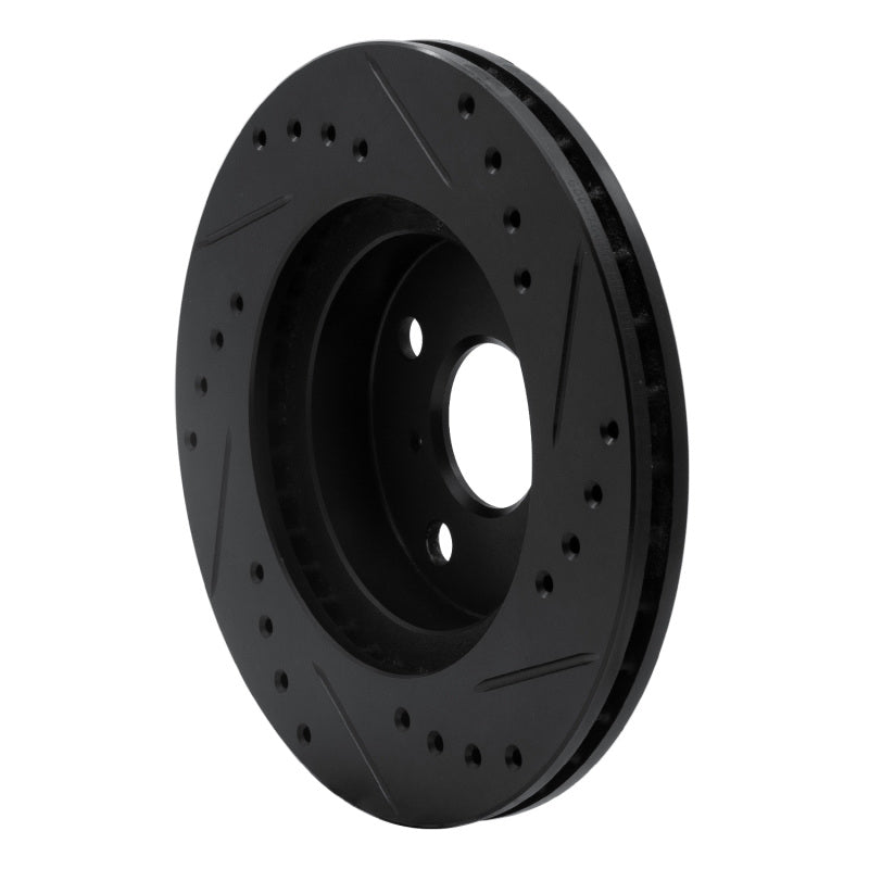 R1 Concepts R1 93-02 Chevrolet Prizm Front Left Drilled & Slotted Black Brake Rotor
