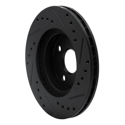 R1 Concepts R1 93-02 Chevrolet Prizm Front Left Drilled & Slotted Black Brake Rotor