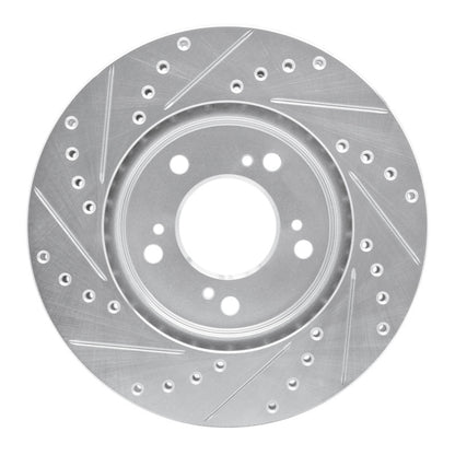R1 Concepts R1 91-96 Acura NSX Front Right Drilled & Slotted Silver Brake Rotor