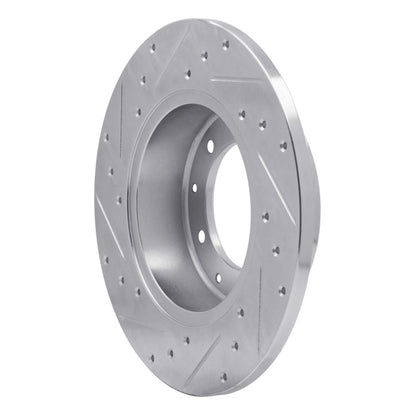R1 Concepts R1 74-16 Land Rover Defender (Mexico) Rear Right Drilled & Slotted Silver Brake Rotor