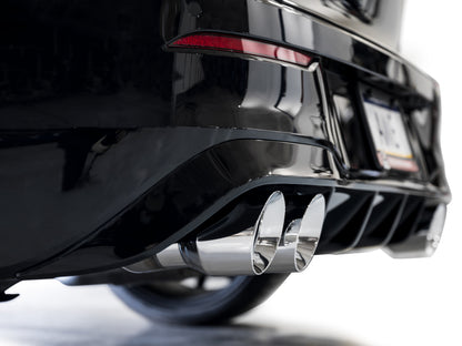 AWE Tuning MK8 Volkswagen Golf R 3in Track Edition Quad Exhaust - Chrome Silver Tips