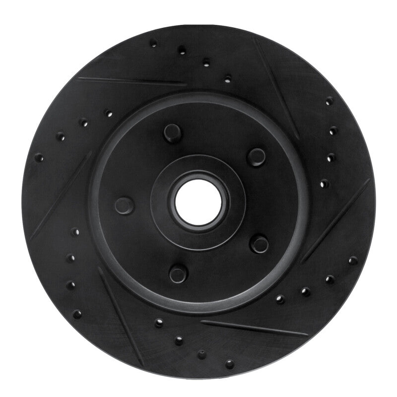 R1 Concepts R1 71-81 Chrysler New Yorker Front Right Drilled & Slotted Black Brake Rotor