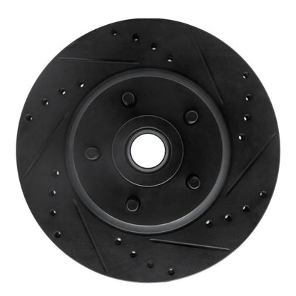 R1 Concepts R1 71-81 Chrysler New Yorker Front Right Drilled & Slotted Black Brake Rotor